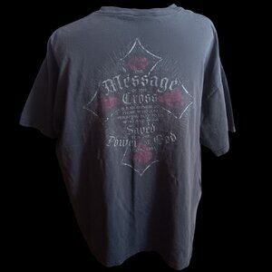 Men's 2XL Y2K Vtg T-shirt Kerusso Message Of The Cross Delta Pro Weight Christ